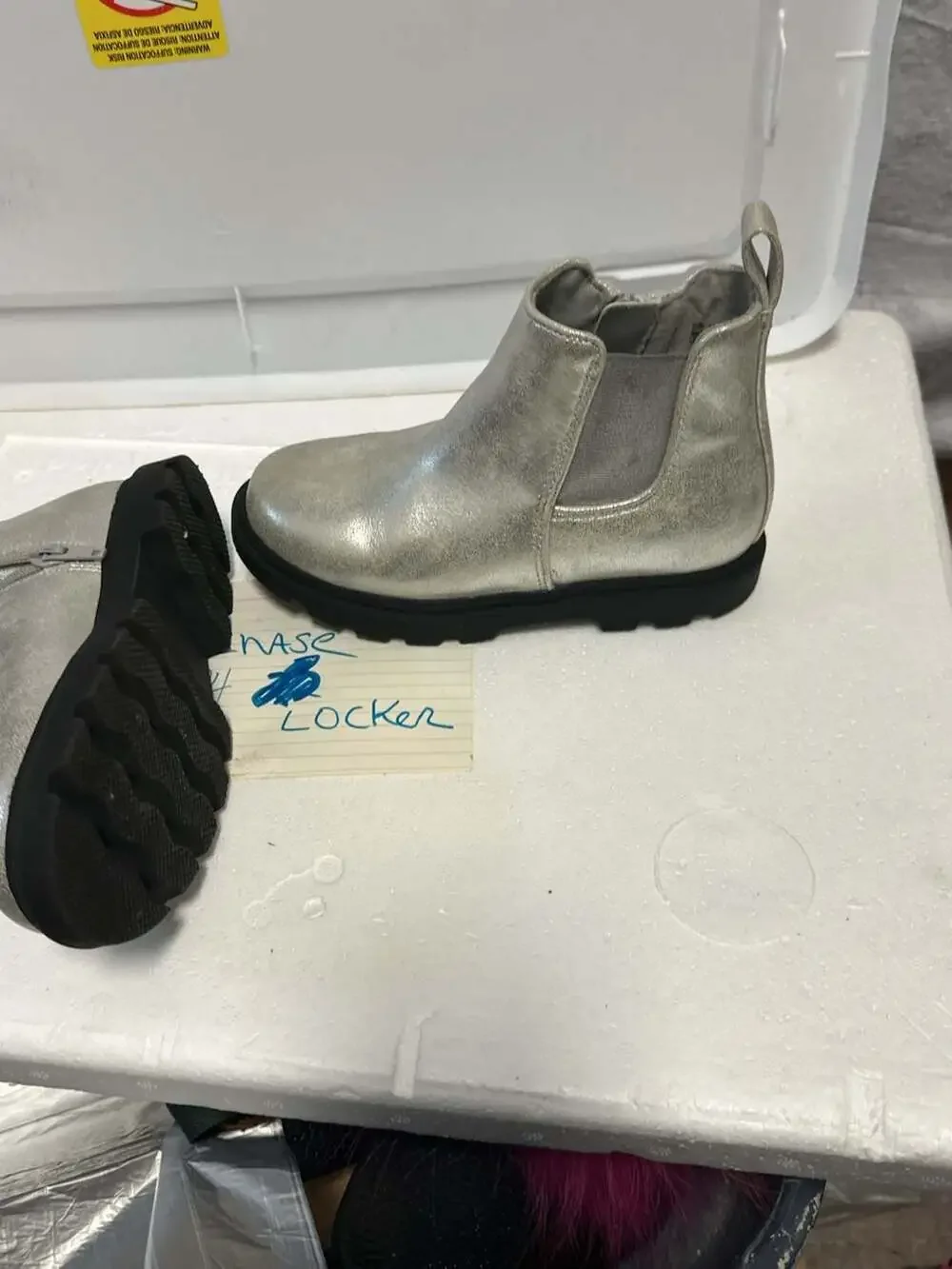 Sonoma Goods For Life Rovie Kids' Silver Metallic Chelsea Boots